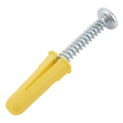TP-1X-KIT - Kit de Fijación / 20 Taquetes de 1" (25.4 mm) / 20 Tornillos 8 mm x 1" (25.4 mm) / Doble Expansión / Carga 50 kg / Polietileno HDPE