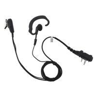 SPM-330S-E-BF - Micrófono de Solapa con Auriculares / Gancho de Oreja Suave / Cable Retráctil 2.5' (0.76 m) / Conector 2 Pines con Tornillos / Fibra Trenzada / Carcasa Policarbonato