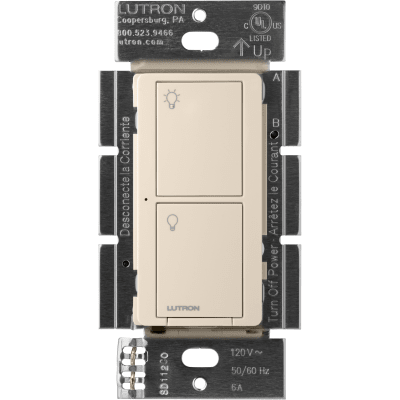 PD6ANSLA - Interruptor On/Off / 6A / 120V~ / requiere neutro / RF 434MHz Clear Connect / Caseta Wireless / almendra claro