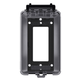 TH-CPE - Caja Protectora de Contactos para Exterior / Policarbonato de Alto Impacto / Protección NEMA 3R / 127V 15A 60Hz / Tapa Transparente Base Negra / Resistente a Intemperie UV