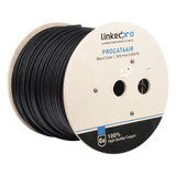 PRO-CAT-6-AIR - Cable FTP Cat6+ / 23 AWG / 305 m (1000 pies) / Con mensajero de acero / Exterior UV / PoE