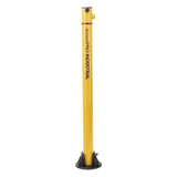 XB-PARK-1L - Bolardo Retráctil / Acero de Alta Resistencia / 60 x 900 mm / Llave de Seguridad / Bandas Reflejantes / Uso Exterior