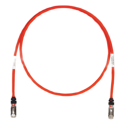 STP6X5RD - Patch Cord Cat6A / Blindado S/FTP / 1.52 m (5 ft) / 500 MHz / 26 AWG / PoE++ 2500 Ciclos / LS0H / Color Rojo