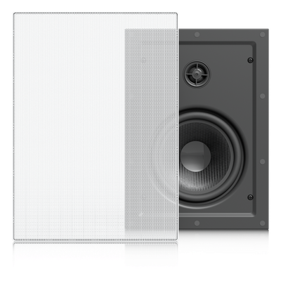 UACC-IN-WALL-SPEAKER - Altavoz Empotrable de Pared / Woofer 6.5" / Tweeter 1" Pivote ±15° / 130W 8 Ohms / Cobertura Simétrica Axial 90° / NDAA Compliant