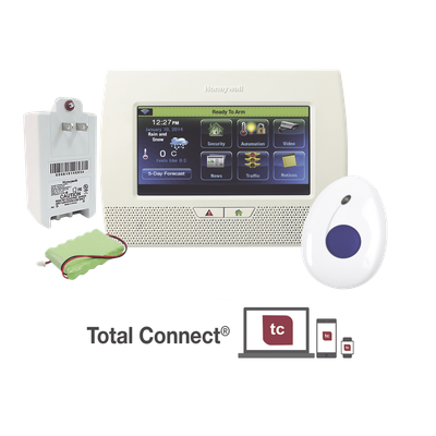 L7000-LAS-FALL - Panel de alarma / pantalla táctil color 7" / Wi-Fi y Z-Wave / AlarmNet y Total Connect / botón de pánico con detección de caídas