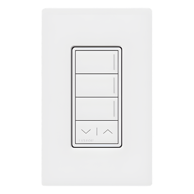 RRSTHN3RLWH - Botonera de Pared / 3 Botones de Escena / Barra Subir/Bajar / Retroiluminada / RF Clear Connect Type X / 120-277 V