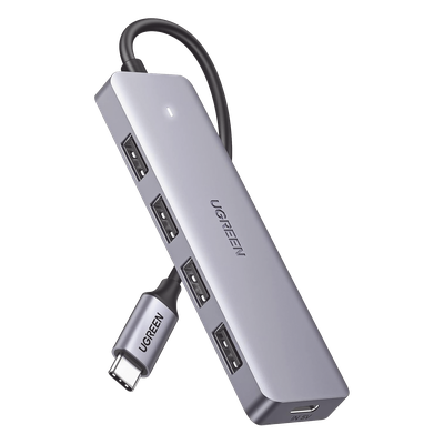 70336 - Hub USB-C / 4 Puertos USB-A 3.0 / 5Gbps / OTG / 15cm / 4.1x1.2x0.4in