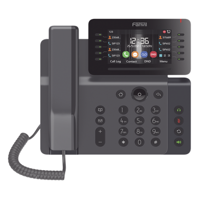V65 - Teléfono IP Empresarial / 20 Líneas SIP / Pantalla 4.3" Ajustable / Wi-Fi 2.4/5 GHz / Bluetooth 5.0 / Puertos Gigabit / PoE