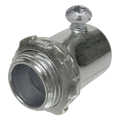 HUB-2003 - Conector para Pared Delgada / 3/4 in (19 mm) / Acero / Tornillo de Fijación / 1.087 in x 1.47 in