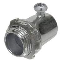 HUB-2003 - Conector para Pared Delgada / 3/4 in (19 mm) / Acero / Tornillo de Fijación / 1.087 in x 1.47 in