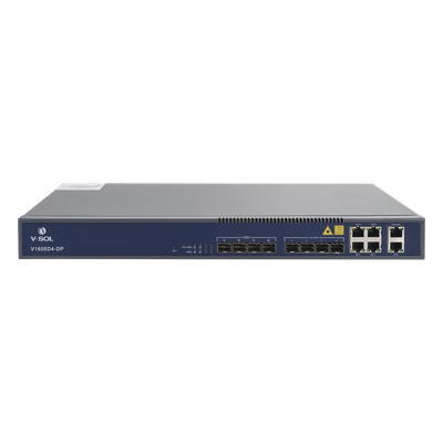 V1600D4-DP - OLT EPON / 4 Puertos PON / 8 Puertos Uplink RJ45+SFP / 256 ONUs / 20 km / Rack 1U