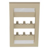 CFPE6EIY - Placa de Pared Vertical / 6 Puertos Mini-Com / ABS / 2.75 x 4.5 pulg. / Marfil