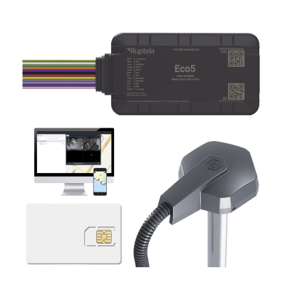 Ruptela Kit de Rastreo Vehicular / Sensor de Combustible Cableado / LTE Cat1 y LTE-M