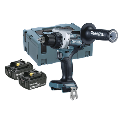 DDF-486-RTJ - Taladro Atornillador / 18 V / 5 Ah / 130 Nm / 2 Velocidades 0-550 0-2100 rpm / 178 mm / 7 pulgadas / Brushless / LXT
