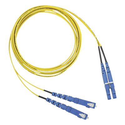 F92ERLNSNSNM001 - Jumper de Fibra Óptica / Monomodo OS2 9/125 / LC-SC Duplex / OFNR Riser / 1 m (3.28 pies) / Amarillo