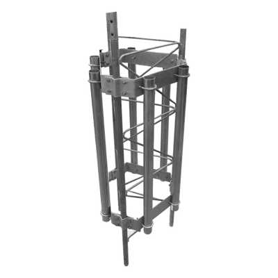 SM-HEX-35G - Herraje para antenas sectoriales / 6 posiciones / Acero A-36 / Mástil 2' cal. 18 / Altura 100 cm / 3.28 ft / Galvanizado en caliente / Compatible STZ35G