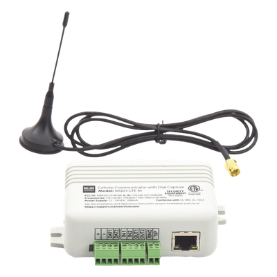 MQ03-LTE-M-LAN - Comunicador de Alarma Dual / Ethernet + 4G LTE/5G / 2 Entradas y 2 Salidas / 64 Zonas / 100 Usuarios