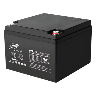 RB1226 - Batería VRLA / 12Vcc / 26Ah / Vida Útil 6-8 Años / Rango -20°C a 60°C / Descarga 260A (5s)