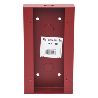 SBA-10 - Caja de Montaje Superficial / Acero Rojo / 4.5 x 8.188 x 1.375 pulgadas / Interior Seco / Estaciones BG-12LR Series