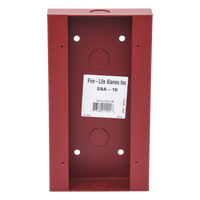SBA-10 - Caja de Montaje Superficial / Acero Rojo / 4.5 x 8.188 x 1.375 pulgadas / Interior Seco / Estaciones BG-12LR Series