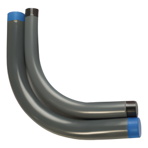 CAL-13-PC - Codo Conduit Rígido / Aluminio 1/2" (13 mm) / Recubrimiento PVC 40 mils / Uretano en Roscas / IK09 / NPT / Anticorrosivo