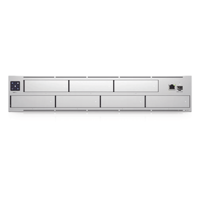 UNVR-PRO - NVR Ubiquiti UNVR Pro 7 Bahías, 8TB, 20 Cámaras 4K, Pantalla Táctil, 1 Puerto 10G SFP, RAID 1/5/10