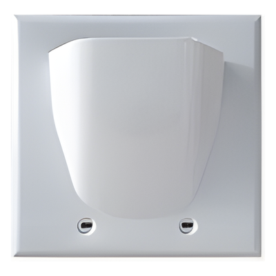 LP-BW-WPD - Placa de Pared Pasa Muro / 112.7 x 110.7 mm / ABS Resistente a Intemperie / UL 94V-0 / 25mm Máx. Diámetro