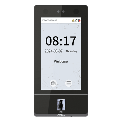 SENSEFACE7A - Terminal Biométrica Facial / Pantalla Táctil 7" / 50,000 Usuarios / 10,000 Huellas en Vidrio / IP65 / Wi-Fi 6 / Videoportero SIP 2.0