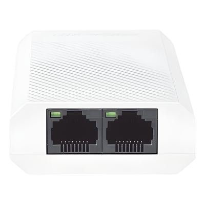 DS-3E0103DP-E/R - Extensor PoE+ / 100 Mbps / 1 Entrada PoE+ / 2 Salidas PoE+ / 30 W Totales / Alcance 200 m (656.2 ft) / Interior