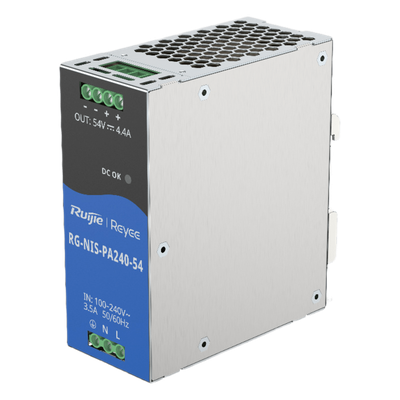 RG-NIS-PA240-54 - Fuente de Alimentación AC/DC / 240W / Montaje DIN-RAIL / Eficiencia 90% / Protección Sobrecarga y Cortocircuito / Diseño Industrial Compacto