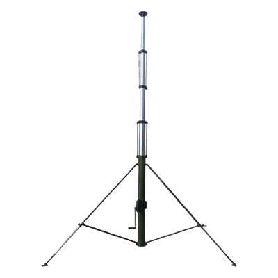 TELE-MAST-M9 - Mástil Telescópico Manual / 9 m (29.5 ft) / Retráctil 2.25 m (7.4 ft) / Carga 20 kg / Viento 100 km/h / Aluminio 6063 / IP65
