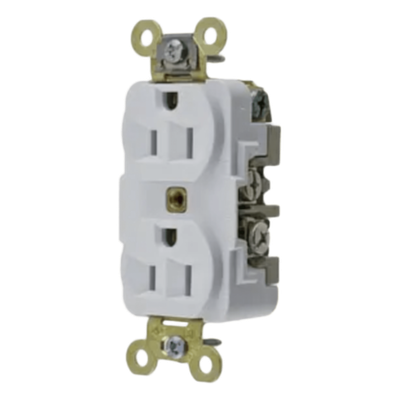 HUB-HBL-5262W - Contacto Dúplex Industrial / 15 A / 125 V / 2 Polos 3 Hilos / NEMA 5-15R / Servicio Extra Pesado