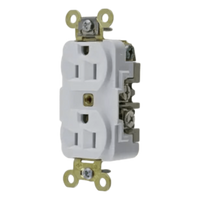HUB-HBL-5262W - Contacto Dúplex Industrial / 15 A / 125 V / 2 Polos 3 Hilos / NEMA 5-15R / Servicio Extra Pesado