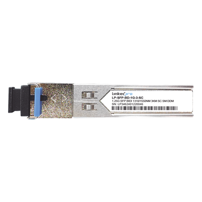 LP-SFP-BD-1G-3-SC - Transceptor SFP Bidireccional / 1.25 Gbps / Monomodo / Alcance 3 km (9842.5 ft) / Conector SC/UPC Simplex / DDM / Hot-Pluggable / 2 Piezas