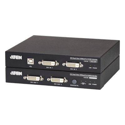 CE624 - Extensor KVM / HDBaseT 2.0 / Dual Display DVI / USB 2.0 / RS-232 / 100m (328 pies) / Cat6/6a