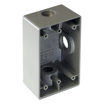 RR-2743 - Caja Condulet / 1" (25.4 mm) / Tres Bocas / Aluminio Diecast / NPT / Intemperie
