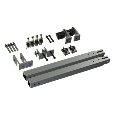 EPLAMO011X1ST - Caja de accesorios de aluminio anodizado / Arreglo 1x4 / Inclinación 20-45° / Resistencia viento 136 km/h / 21.3 kg