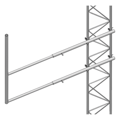 SBL-35 - Brazo Lateral para Torre / Acero ASTM A36 / Galvanizado Electrolítico ASTM B-633 / Tubo 1' Ced. 30 / Altura 1 m (3.28 ft) / Peso 7.35 kg / Compatible STZ35