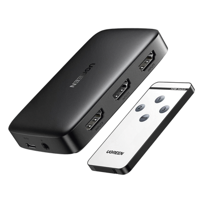 80125 - Conmutador HDMI / 3 Entradas a 1 Salida / 4K@30Hz / 3D / Control Remoto IR / Indicador LED