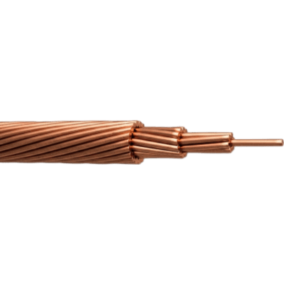 AET2 - Cable de Cobre Desnudo | Calibre 1/0 AWG | Construcción Concéntrica | Alta Conductividad Eléctrica | Uso en Líneas Aéreas y Puestas a Tierra
