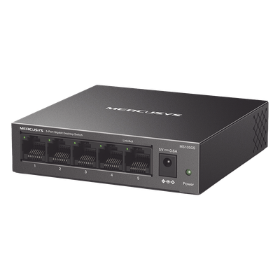 MS105GS - Mercusys MS105GS switch No administrado Gigabit Ethernet (10/100/1000) Negro