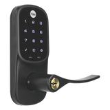 MX89612 - Cerradura Electrónica con Teclado / Cierre Automático 30 s / 250 Códigos PIN / Certificación ANSI/BHMA Grado 2 / Z-Wave y Zigbee / Puertas 35-45 mm (1.38-1.77 in)