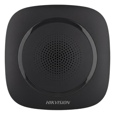 DS-PS1-I-WB(B)/BLACK - Sirena Inalámbrica Interior / 110 dB / Estrobo Azul / 433 MHz / AES-128 / 3 Tipos de Alarma