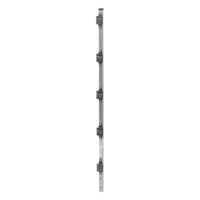 SYS-POST-3-R2 - Poste de Paso para Cerca Electrificada / Tubo Galvanizado Cal. 18 / 1 m (3.3 ft) de Altura / 1' de Diámetro / 5 Aisladores Incluidos