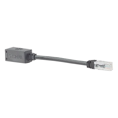 BKA6ASD8INBL - Adaptador de seguridad anti-desconexión / Cat 6A UTP / CM / 20.3 cm (8 pies) / Jack a Plug