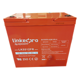 LK5512FR - Batería de Respaldo AGM-VRLA / 12 V / 55 Ah / Terminales T2 / Vida Útil 5 Años / UL94-V0 / 230 x 139 x 215 mm (9.1 x 5.5 x 8.5 in)