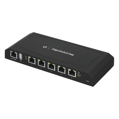 ES-5XP - EdgeSwitch 5XP Administrable de 5 Puertos Gigabit PoE de 24 V Pasivo, con funciones avanzadas de Capa 2