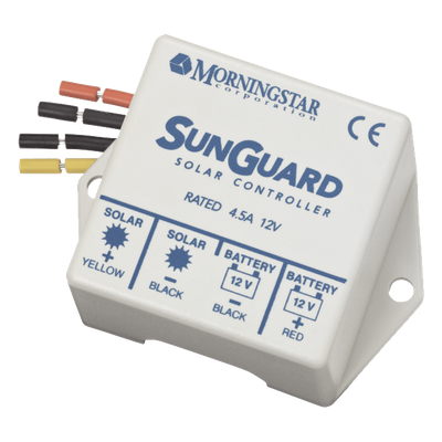 SG-4 - Controlador de Carga Solar PWM / 4.5 A / 12 VCC / Compensación de Temperatura -28 mV/°C / 100% Estado Sólido / Rango Térmico -40°C a +85°C / 1.64 pies x 1.64 pies x 0.82 pies