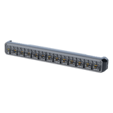 SP88RRBW - Luz Auxiliar LED / 45 LEDs Tricolor Rojo/Azul/Blanco / 12-24 VDC / Lente Transparente / SAE / 11.42" / Halo Rojo Multifuncional