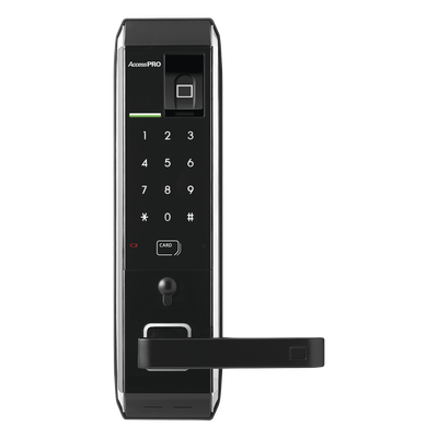 PRO-LOCK-FP - Cerradura inteligente con teclado Touch Screen, Apertura con huella digital/Tarjeta Mifare/Contraseña